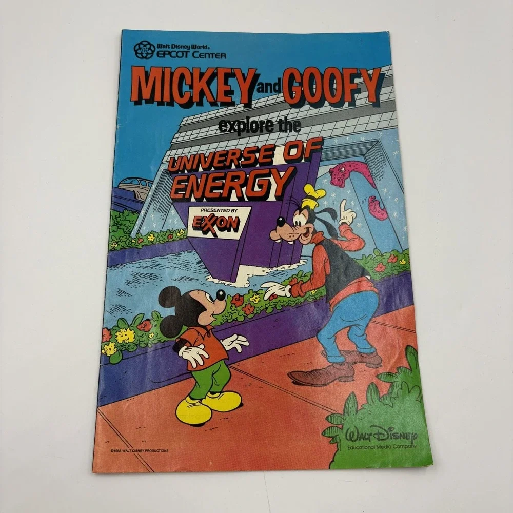 Vintage 1985 Disney Mickey Goofy EPCOT Universe Of‎ Energy Comic Book Exxon